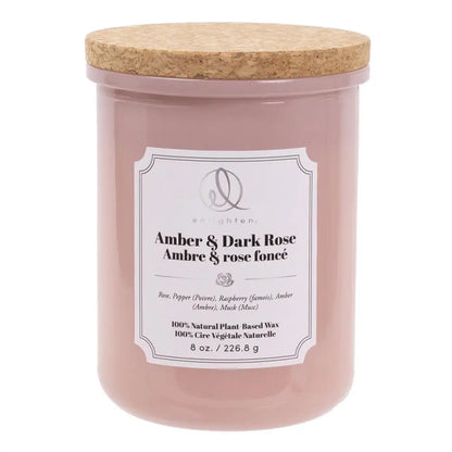 TRUU DESIGN - Scented Natural Candles With Cork Lid Amber + Dark Rose