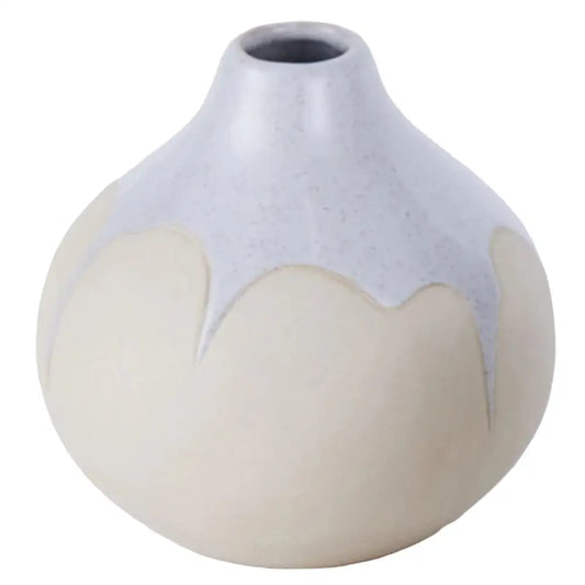 Stone Grey Drip Glaze Vase Small - PABOOM