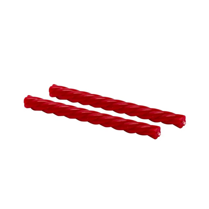 Swirled Dinner Candles Red - PABOOM