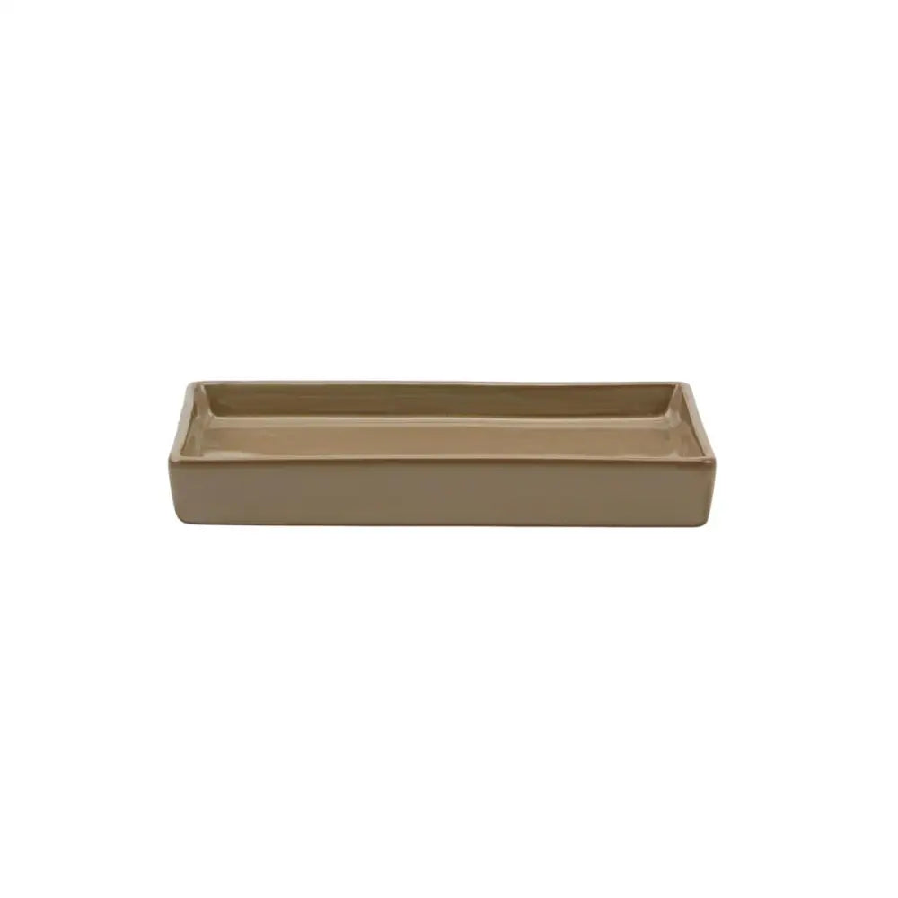 TRUU DESIGN - Tray W/Reactive Glaze Taupe