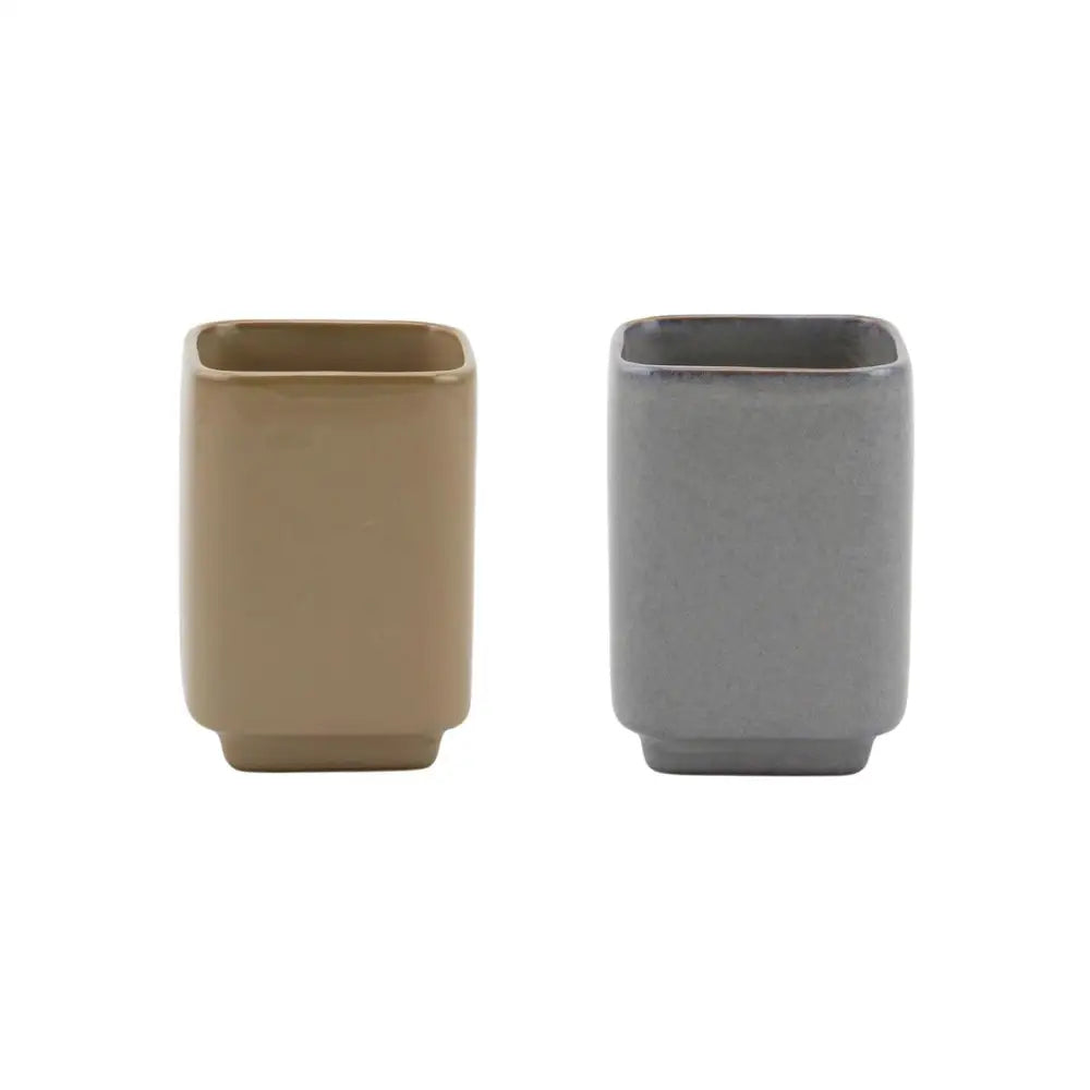 TRUU DESIGN - Tumbler W/Reactive Glaze Taupe
