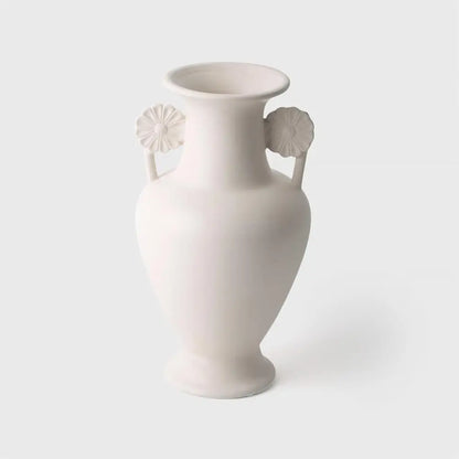 TRUU DESIGN - Urn Vase with Flower Handles White