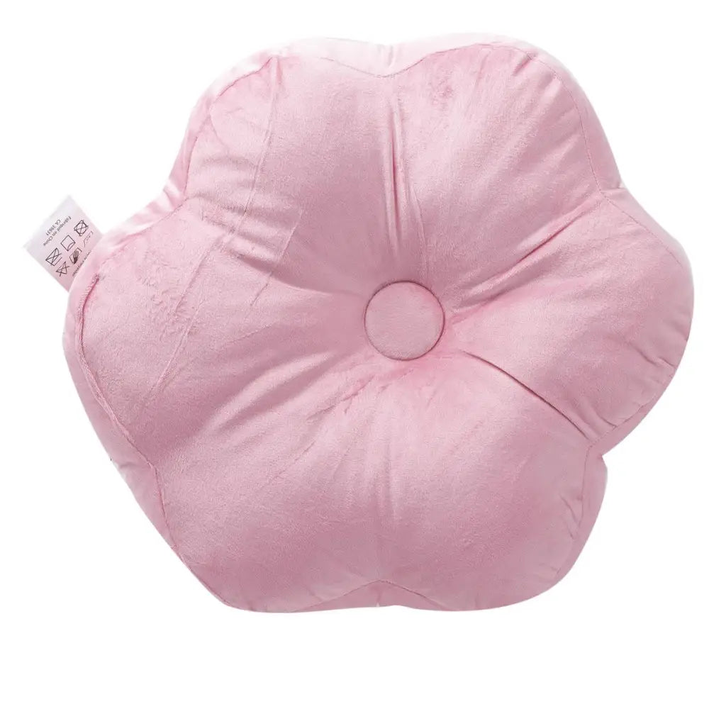 Velvet Bubblegum Pink Flower Cushion - PABOOM