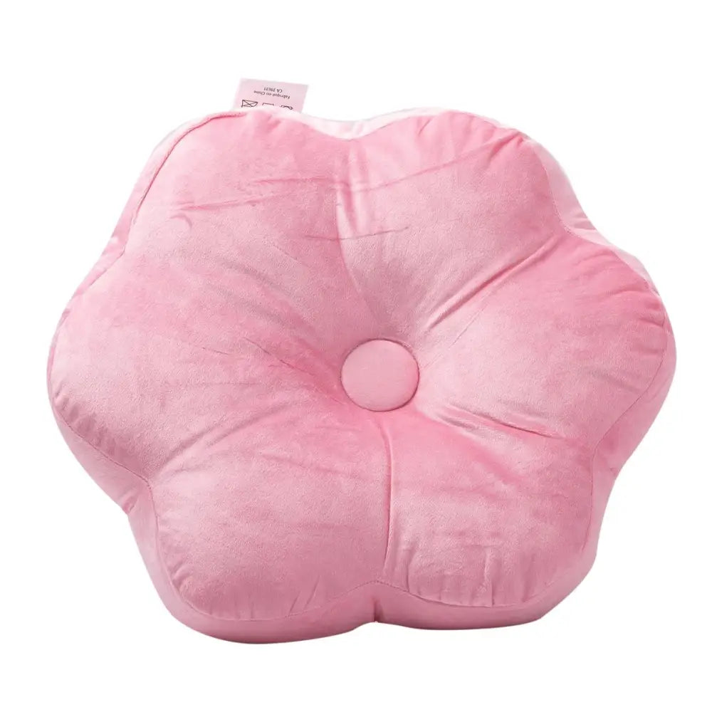 Velvet Bubblegum Pink Flower Cushion - PABOOM
