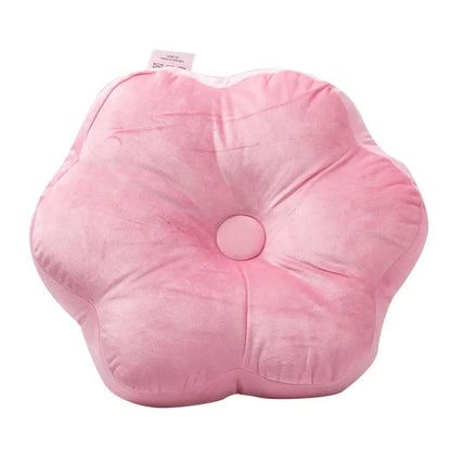 Velvet Bubblegum Pink Flower Cushion - PABOOM