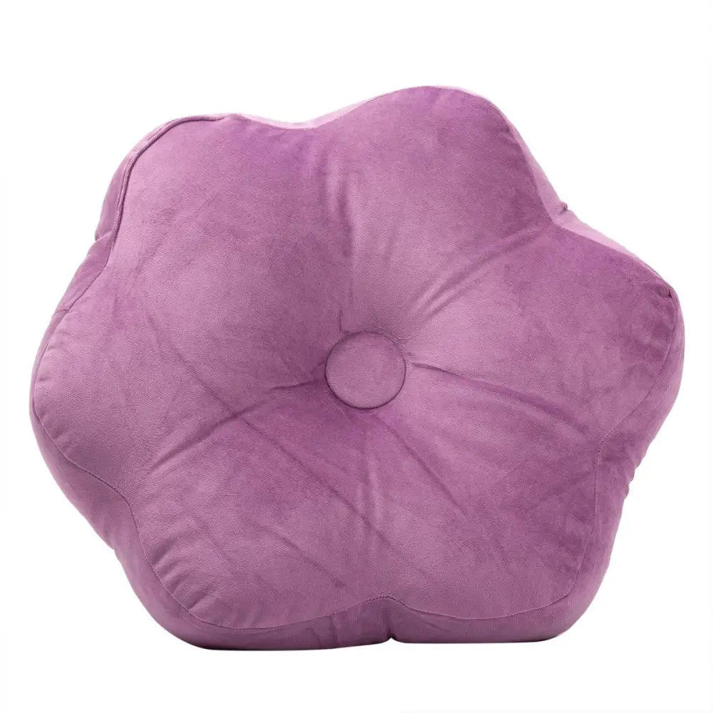 Velvet Lilac Flower Cushion - PABOOM