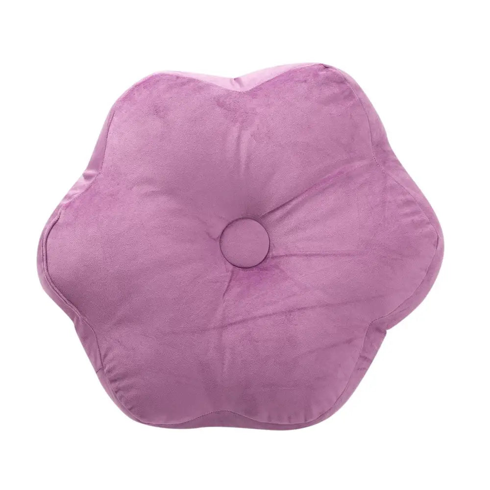 Velvet Lilac Flower Cushion - PABOOM