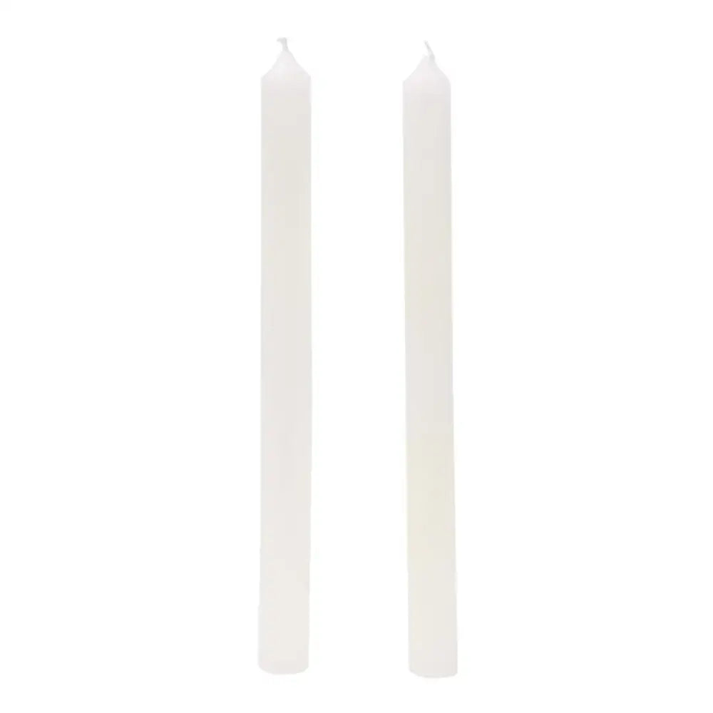 White 10" Taper Candle Set - PABOOM