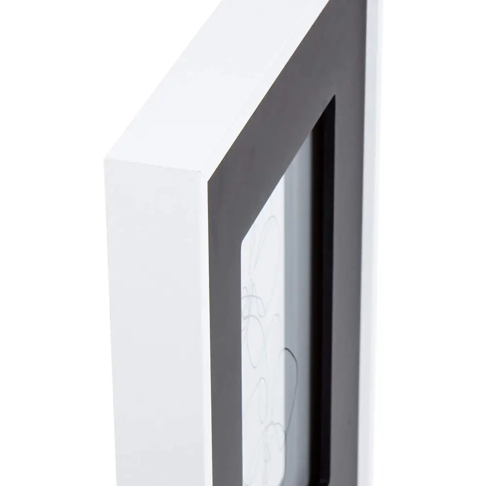 White Frame with Black Mat - PABOOM