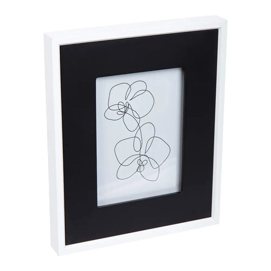 White Frame with Black Mat - PABOOM