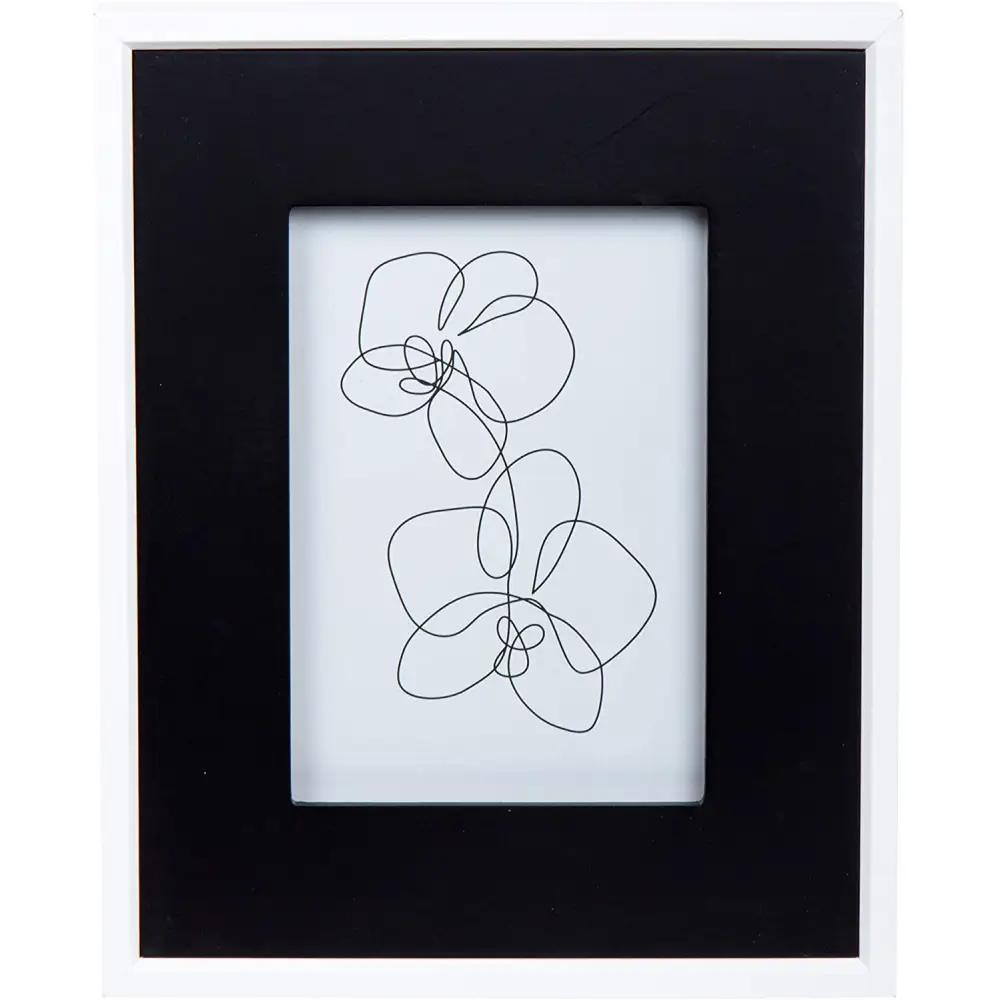 White Frame with Black Mat - PABOOM