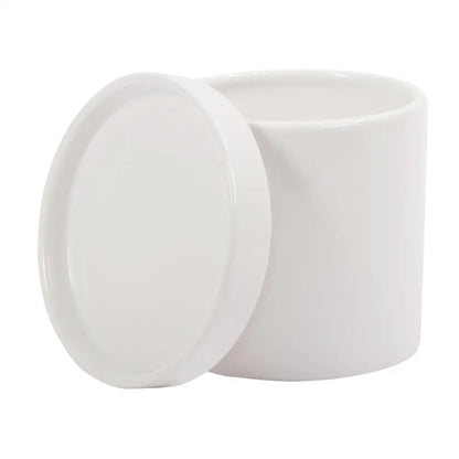 White Planter with Saucer - PABOOM