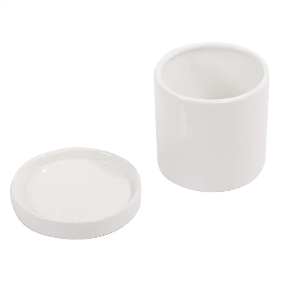White Planter with Saucer - PABOOM