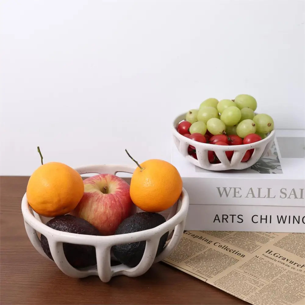 White Spec Basket Bowl - PABOOM