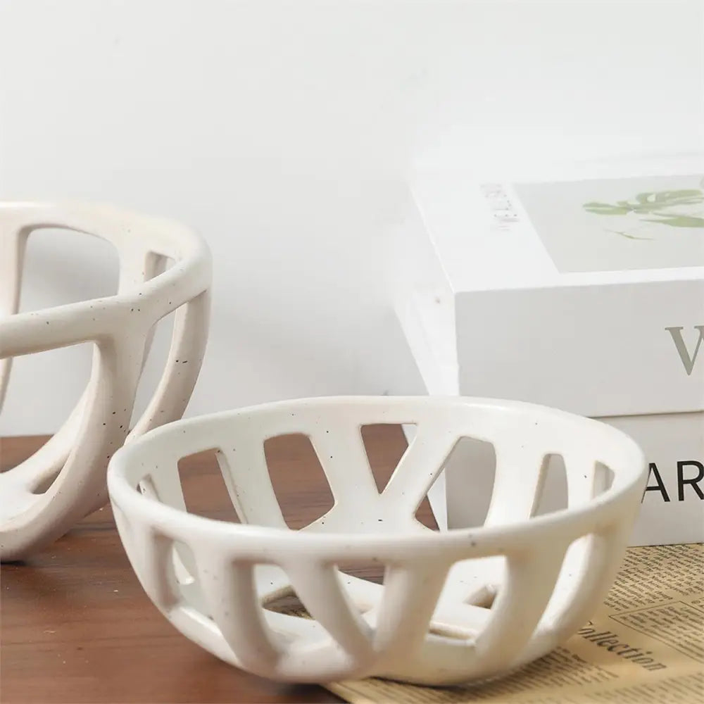 White Spec Basket Bowl - PABOOM