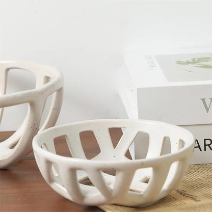 White Spec Basket Bowl - PABOOM