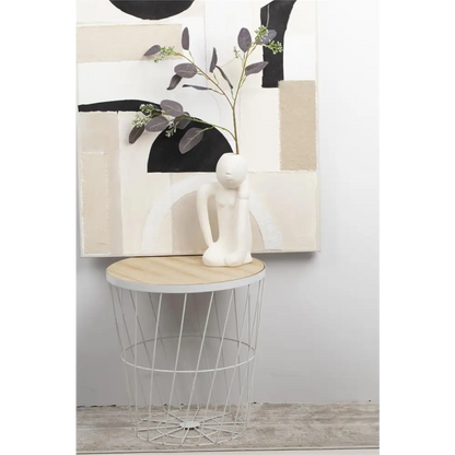 White Wire Side Table - PABOOM