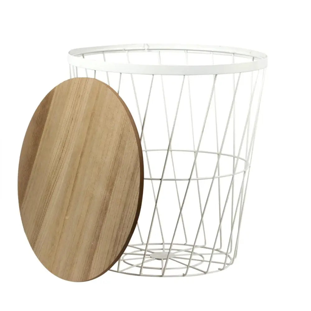 White Wire Side Table - PABOOM