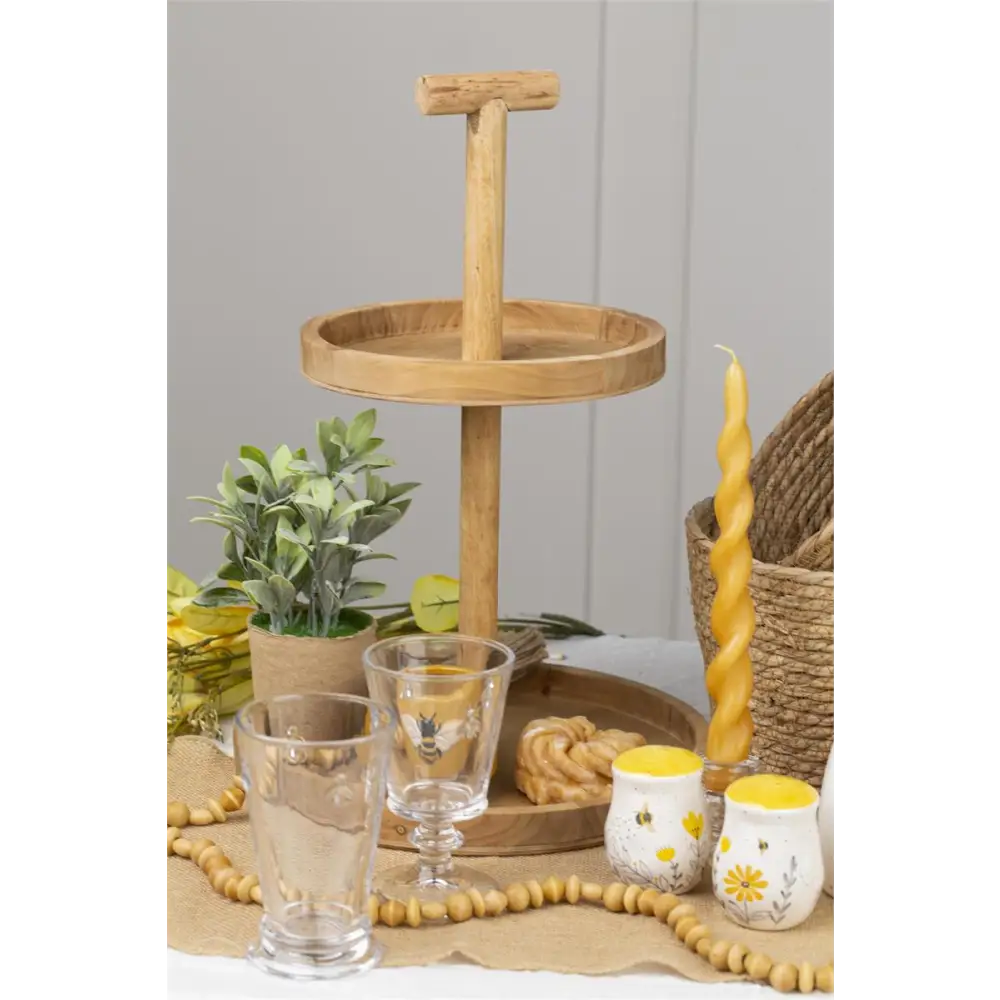 Wood 2-Tier Stand - PABOOM