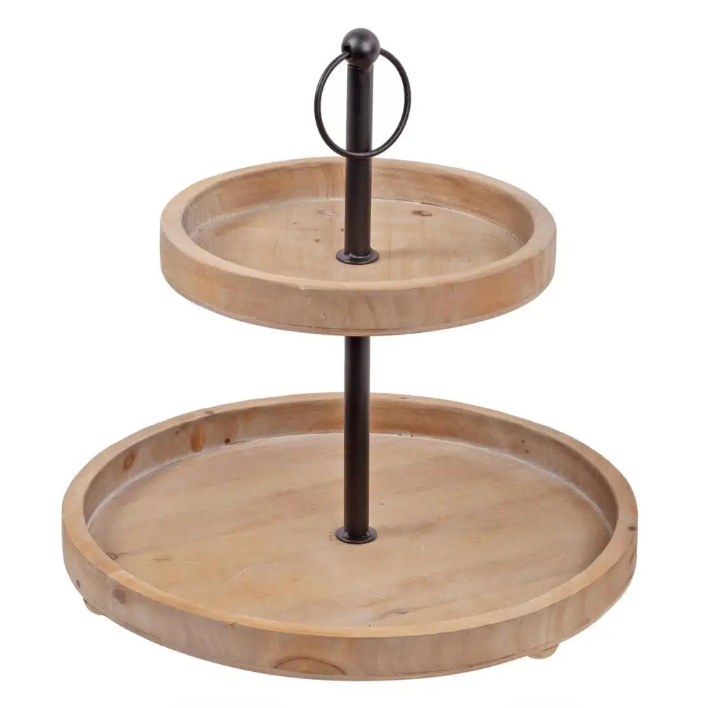 Wood 2-Tier Stand - PABOOM