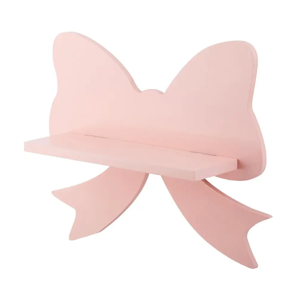 TRUU DESIGN - Wooden Wall Shelf Pink Bow
