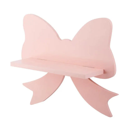 TRUU DESIGN - Wooden Wall Shelf Pink Bow