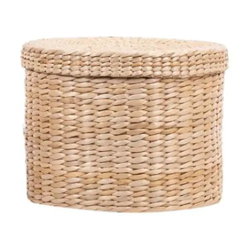 Woven Grass Basket with Lid - PABOOM