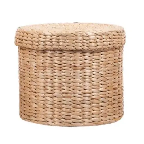 Woven Grass Basket with Lid - PABOOM