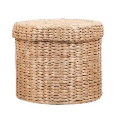 Woven Grass Basket with Lid - PABOOM