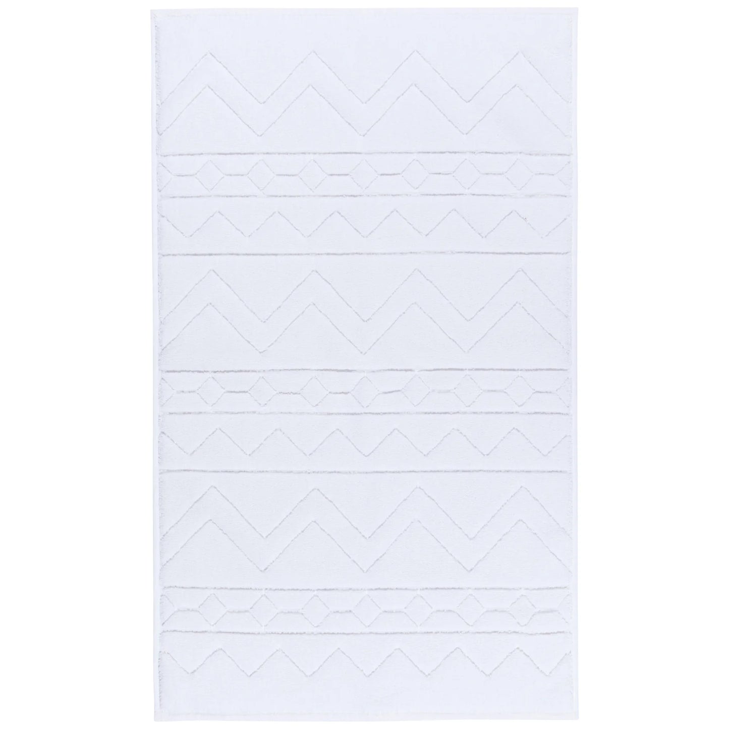 White Jaquard Bathmat