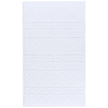 White Jaquard Bathmat