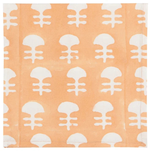 Gather Block Print Napkins Set folded and stacked together - PABOOM
