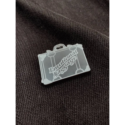 Whats Her Face - Emotional Baggage Old Suitcase Enamel Pin