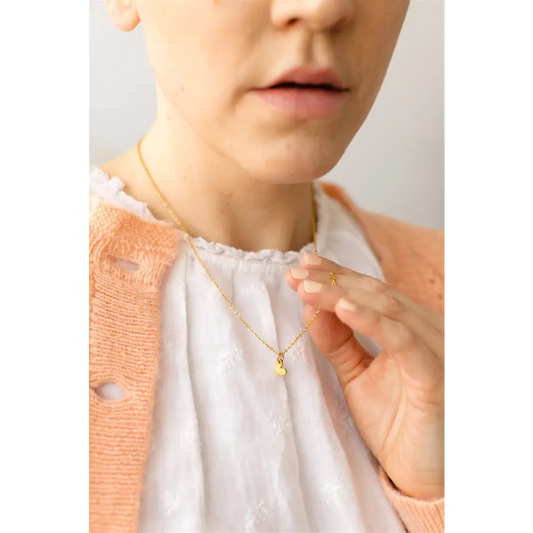 Whitebirch Handmade Goods - Brushed Brass Heart Necklace