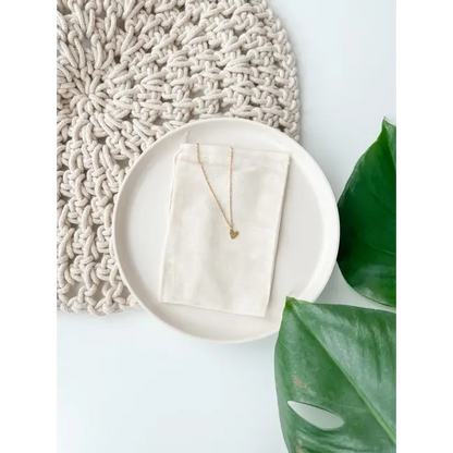 Brushed Brass Heart Necklace - PABOOM