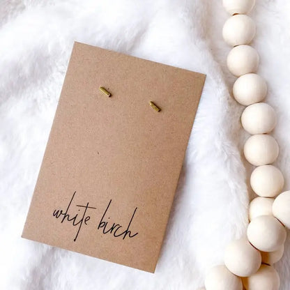 Mini Distressed Brass Bar Stud Earrings - PABOOM