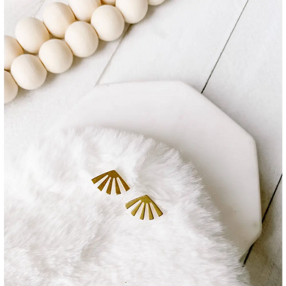 Whitebirch Handmade Goods - Mini Gold Sunburst Stud Earrings