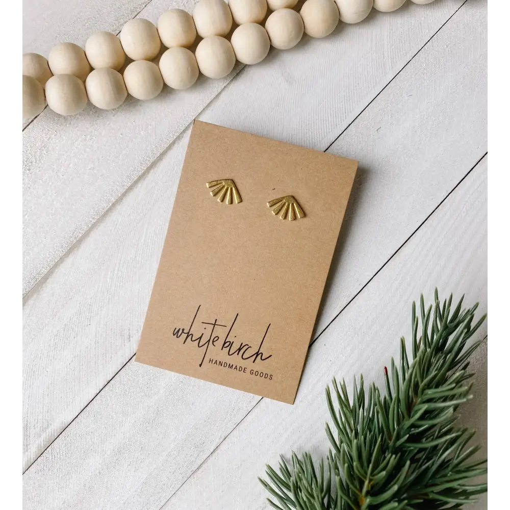 Whitebirch Handmade Goods - Mini Gold Sunburst Stud Earrings