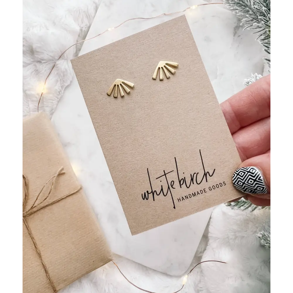 Whitebirch Handmade Goods - Mini Gold Sunburst Stud Earrings