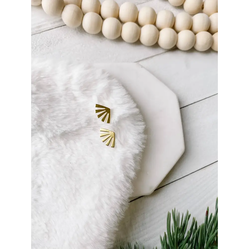 Whitebirch Handmade Goods - Mini Gold Sunburst Stud Earrings