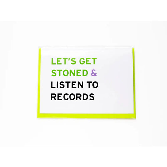 Let's Get Stoned & Listen To Records Card - PABOOM