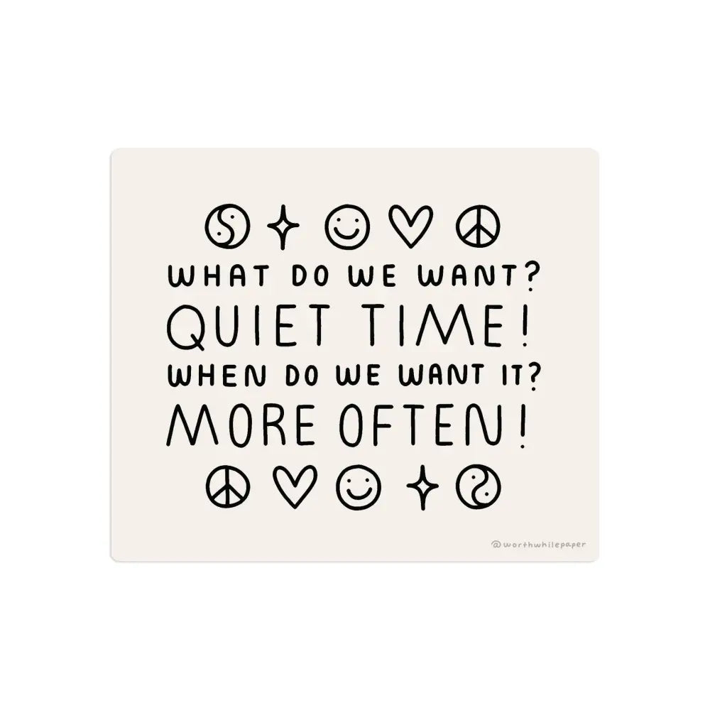Quiet Time Sticker - PABOOM