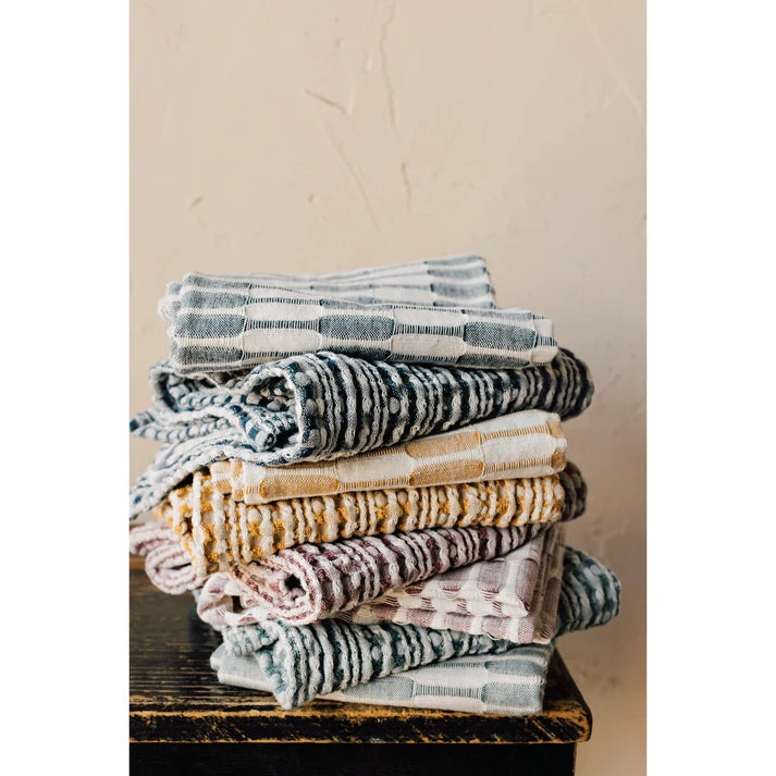 Canyon Rose dishtowels styled on a kitchen counter – PABOOM