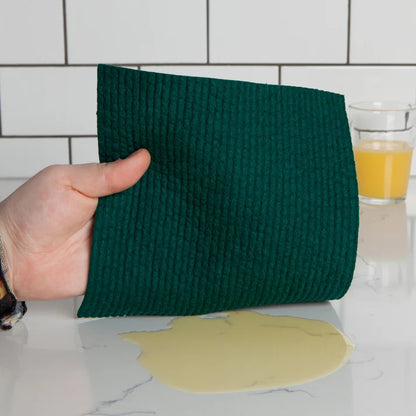 Evergreen and Blossom dishcloths shown flat to display the texture – PABOOM
