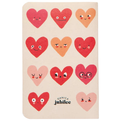 Close-up of the heart illustration on the notebook cover – PABOOM