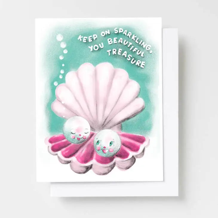 Keep On Sparkling You Beautiful Treasure Risograph Card - PABOOM