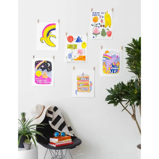 You Light The Stars Risograph Print - PABOOM