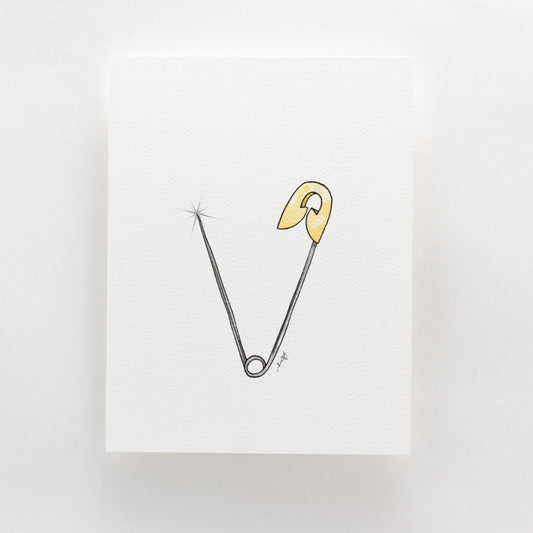 Diaper Pin Card Yellow