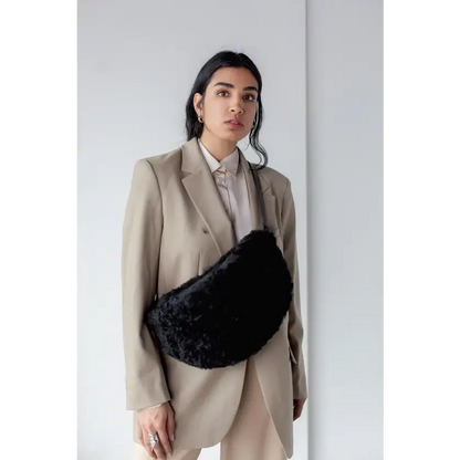 Black Shearling Sling M - PABOOM