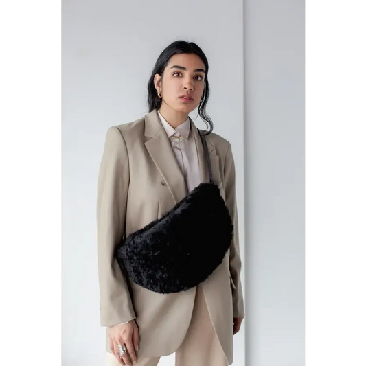 Black Shearling Sling M - PABOOM